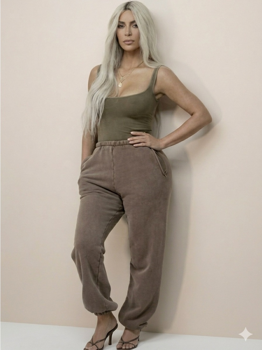 Taupey Gray French Terry Cotton Sweatpants - Large, made in the USA 🇺🇸